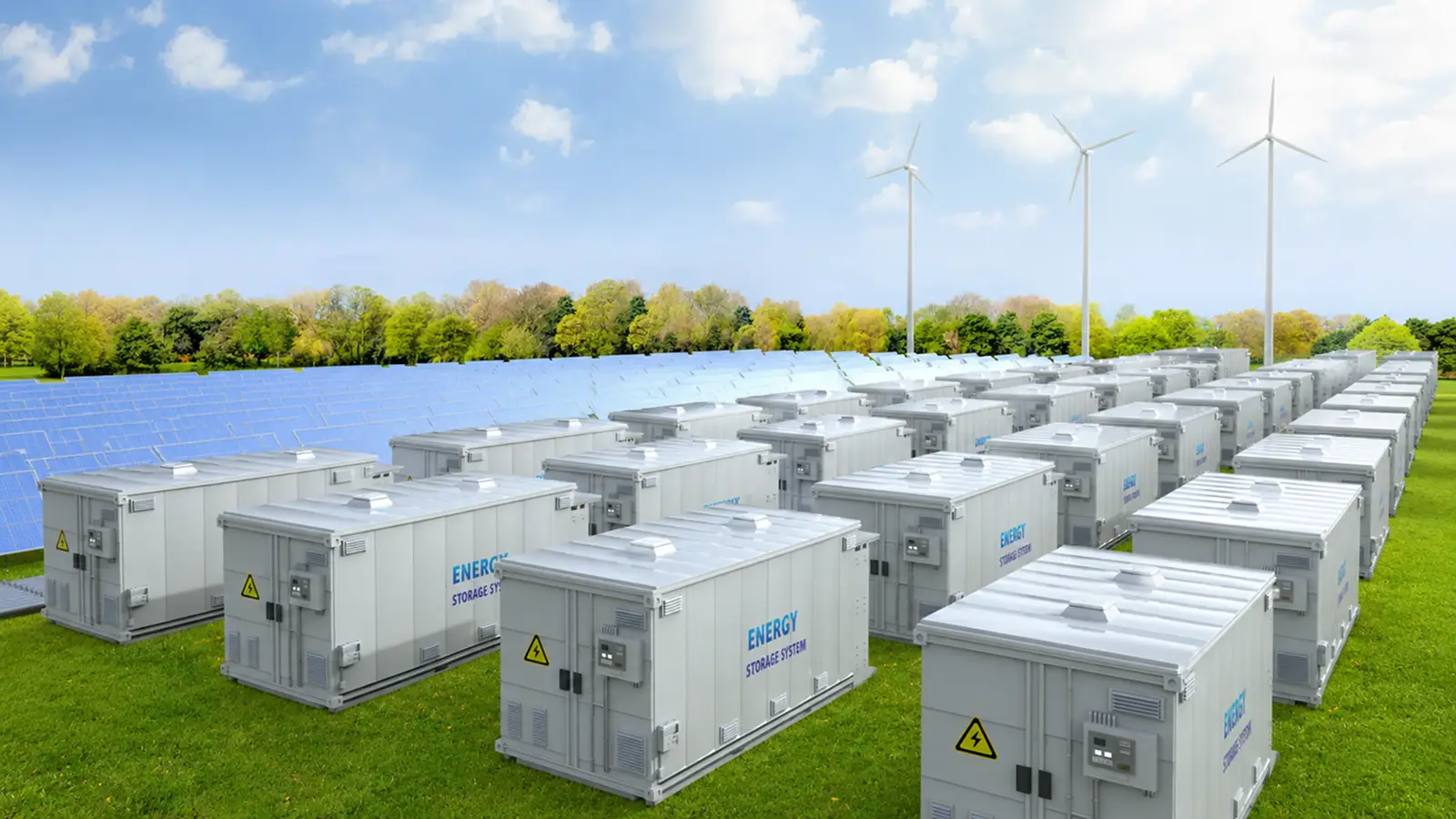 Batteriespeichersystem BESS Brvenica als 3D-Darstellung